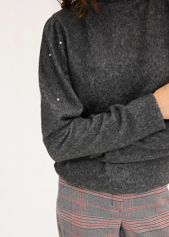 Fleecetopp i följsam viskosmix, bonprix