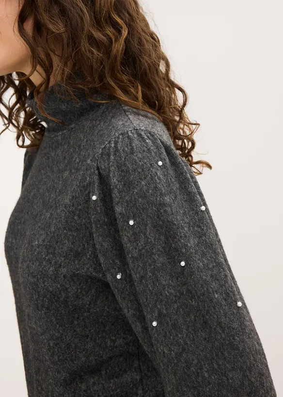 Fleecetopp i följsam viskosmix, bonprix