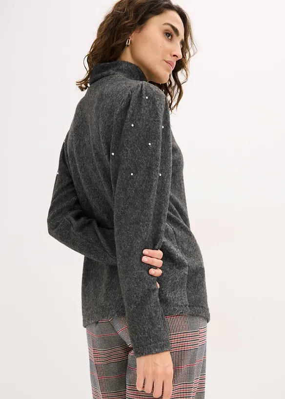 Fleecetopp i följsam viskosmix, bonprix