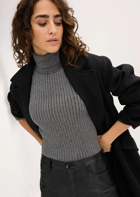 Ribbstickad polotr&ouml;ja, bonprix