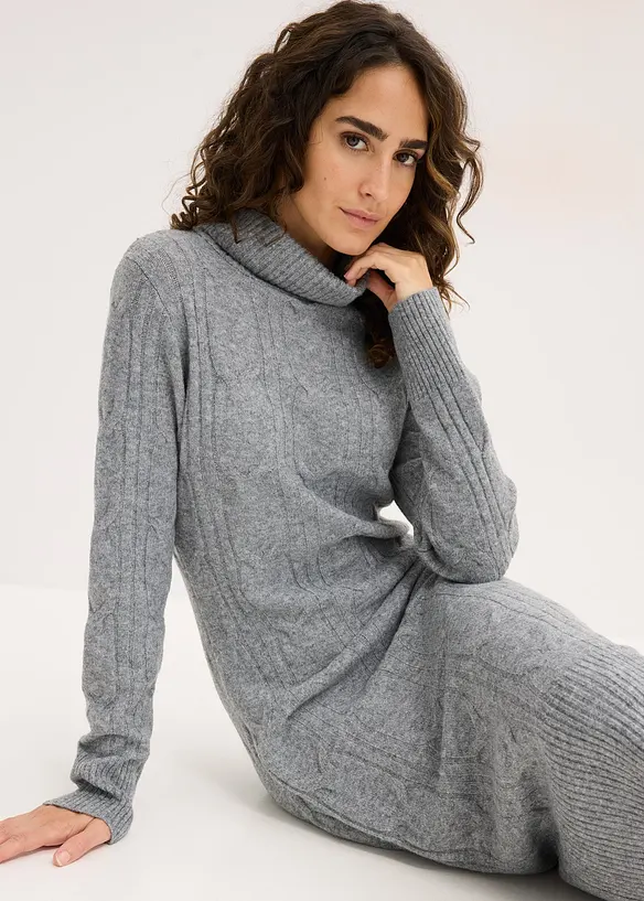 Stickad klänning, bonprix