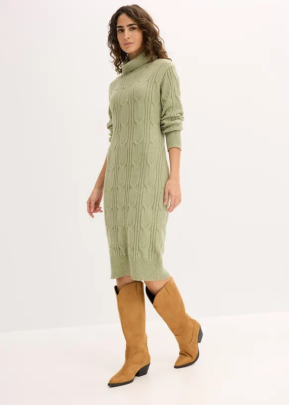 Stickad klänning, bonprix