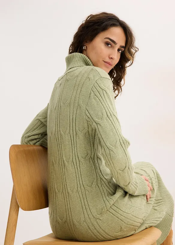 Stickad klänning, bonprix