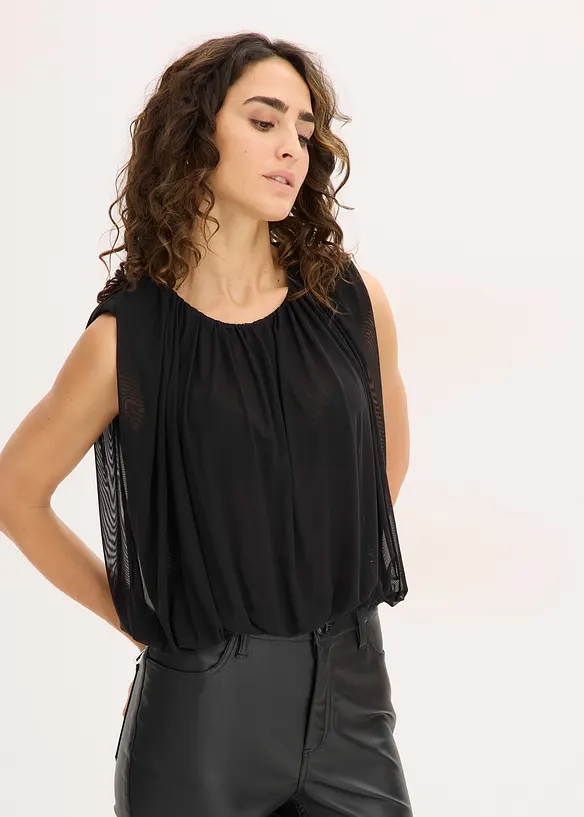 Topp i fintr&aring;dig mesh, bonprix