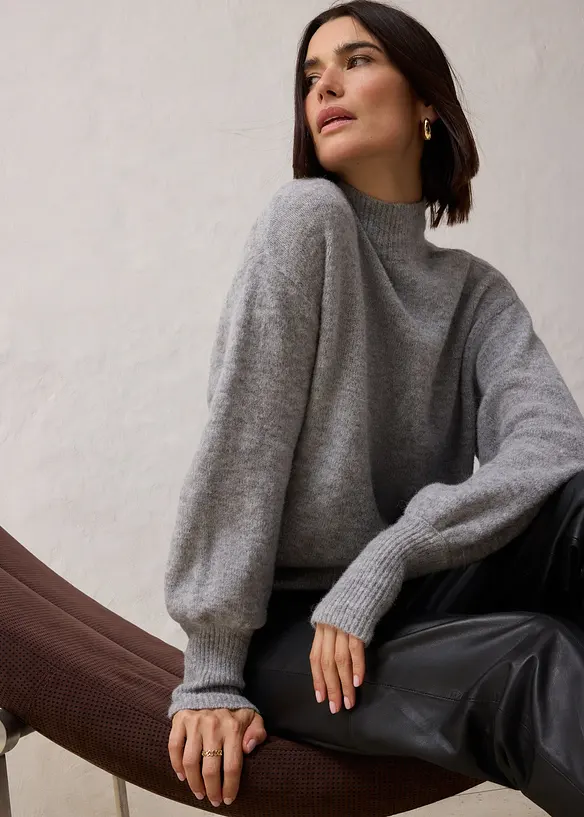 Tr&ouml;ja i ylleblandning med alpackaull, bonprix