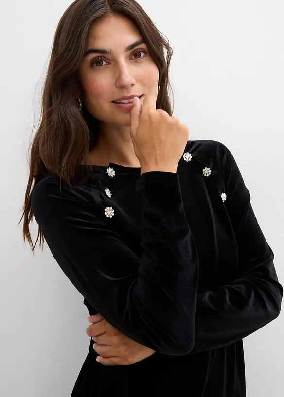 Mammaklänning i festfin stil med amningsöppning, bonprix