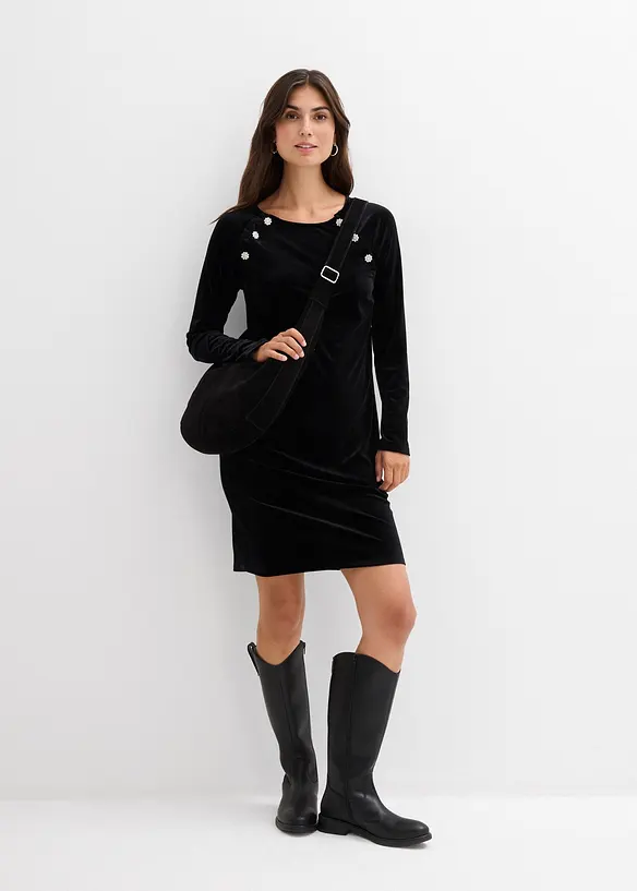 Mammaklänning i festfin stil med amningsöppning, bonprix