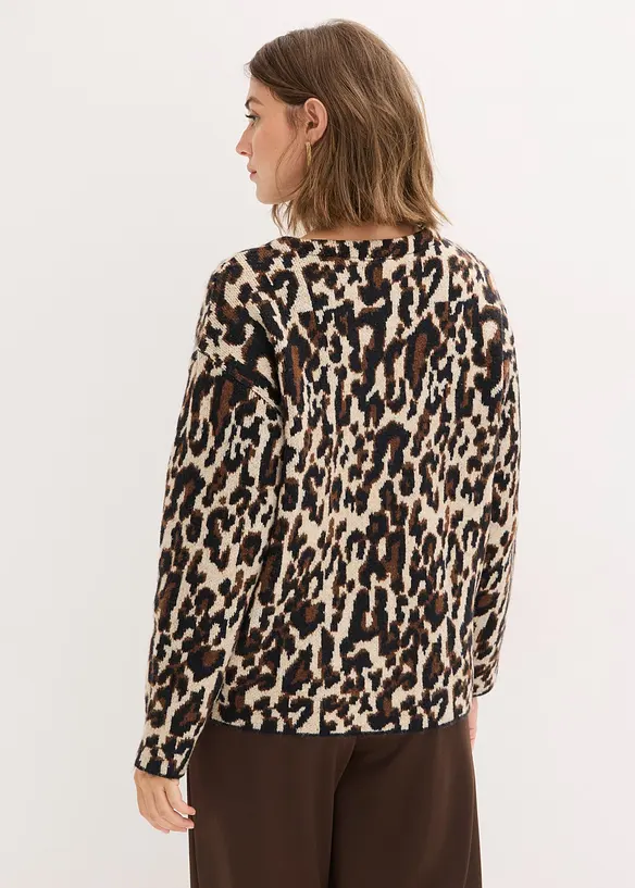 Cardigan i jacquard, bonprix