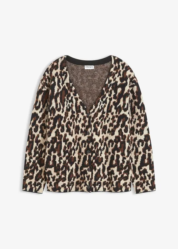 Cardigan i jacquard, bonprix