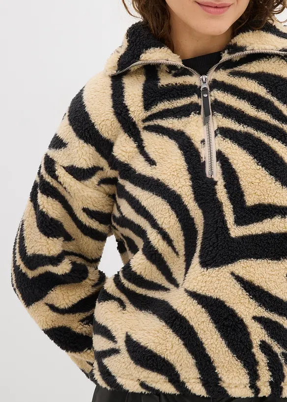 Oversizetröja av teddyfleece, bonprix