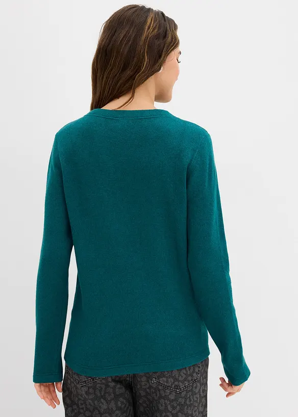 Stickad topp i figurnära modell, bonprix