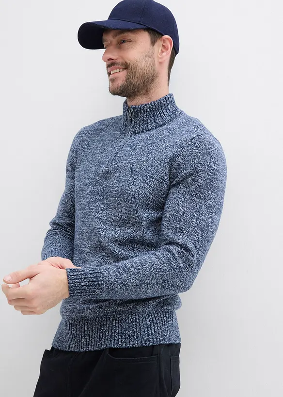 Tröja med krage, med bomull, bonprix