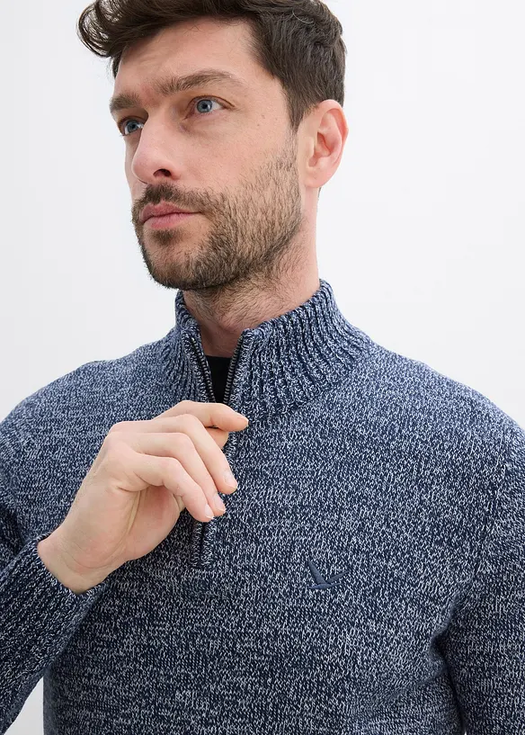 Tröja med krage, med bomull, bonprix