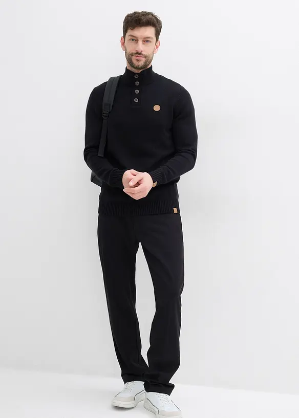 Tröja i bomull med krage, bonprix