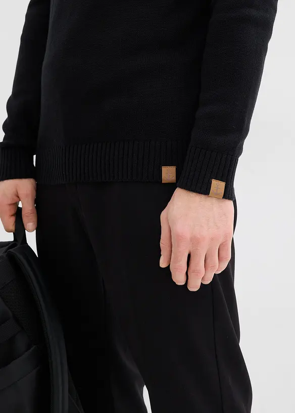 Tröja i bomull med krage, bonprix