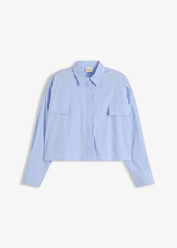 Oversizeblus i bomullsmix, bonprix