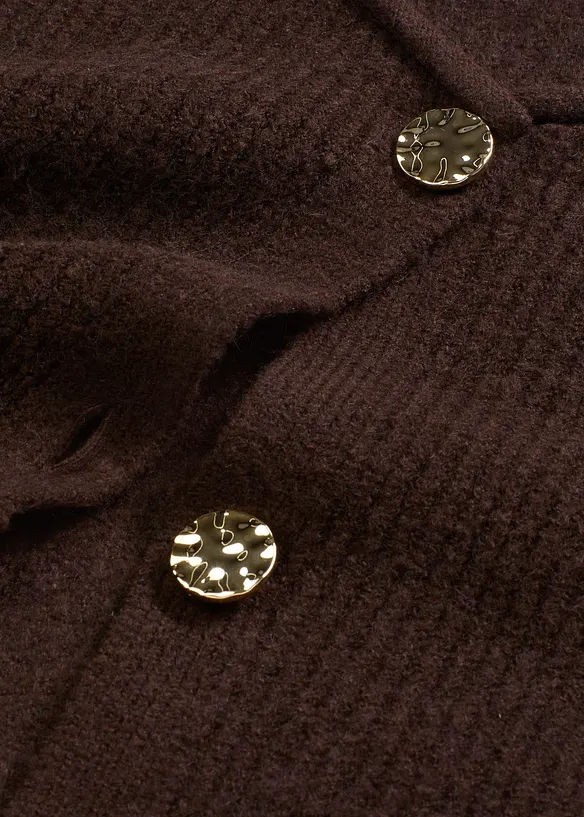 Stickad väst med dekorativa knappar, bonprix