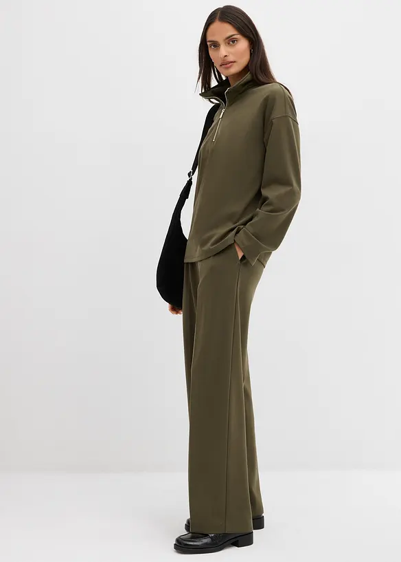 Tr&ouml;ja av viskosmix, med krage, bonprix