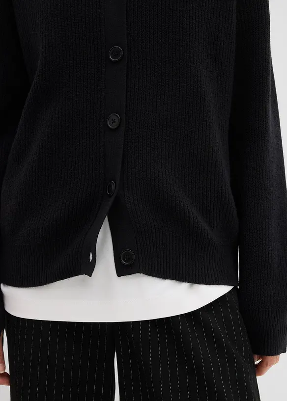 Cardigan med rund halsringning, bonprix