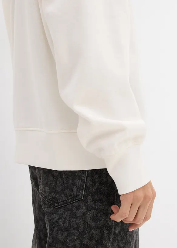 Oversizesweatshirt i bomullsmix, bonprix