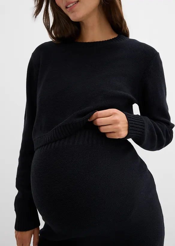 Mammaset med tröja och kjol av ekologisk bomull (2-pack), bonprix