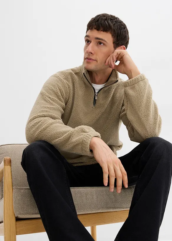 Teddyfleecetröja, bonprix