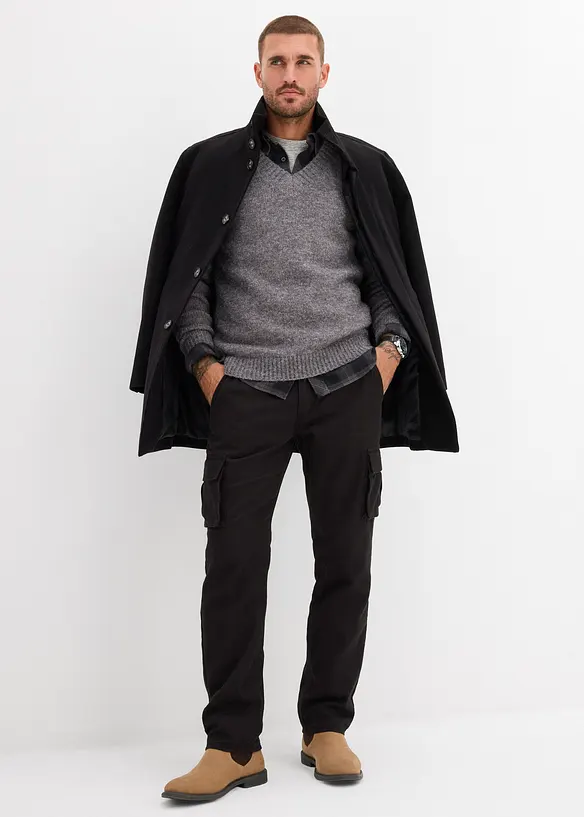 Grovstickad tröja i lättskött material, bonprix