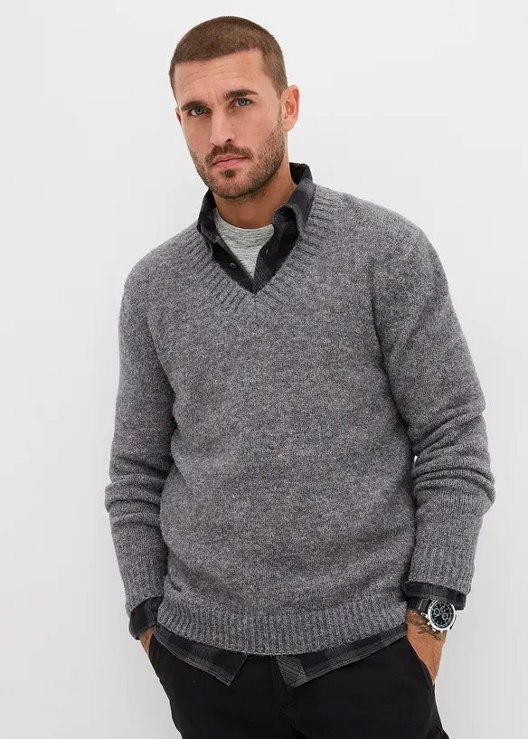 Grovstickad tröja i lättskött material, bonprix