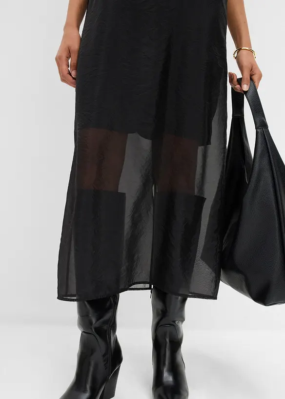 Klänning med smala axelband, bonprix