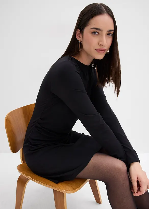 Klänning med båtringning, bonprix