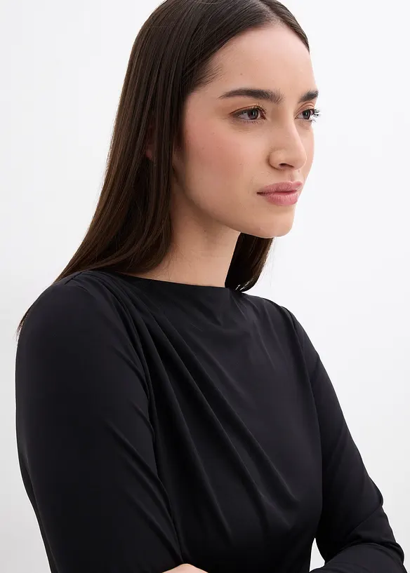 Klänning med båtringning, bonprix