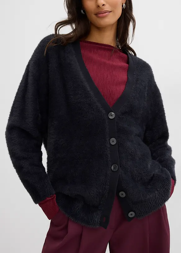 Fluffig cardigan, bonprix