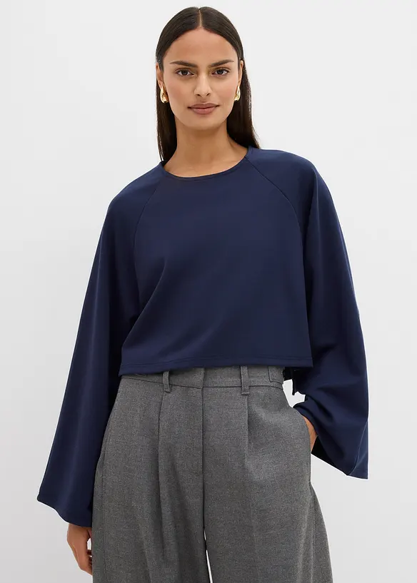 L&aring;ng&auml;rmad topp med capedetalj, bonprix