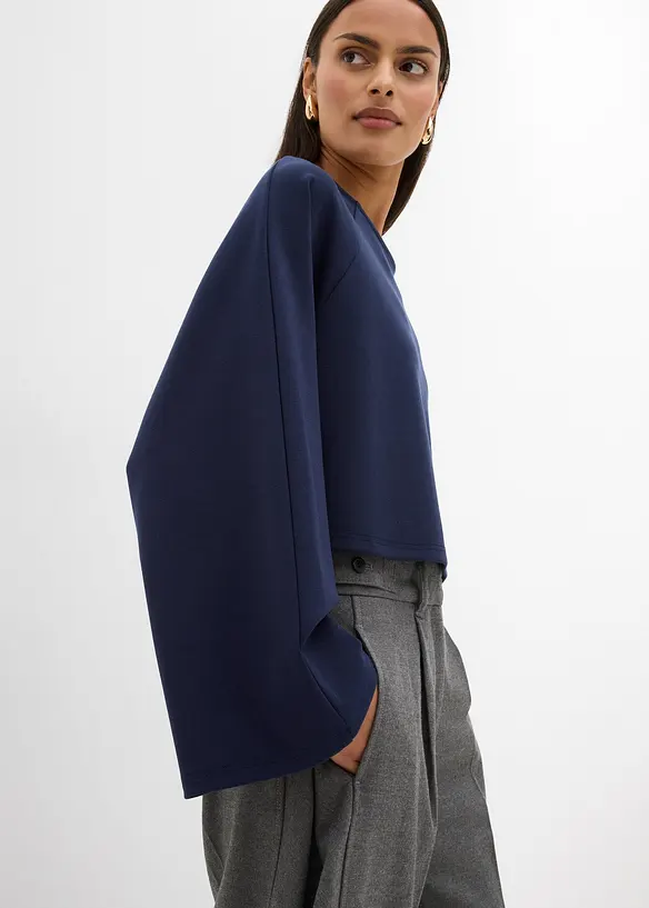 L&aring;ng&auml;rmad topp med capedetalj, bonprix