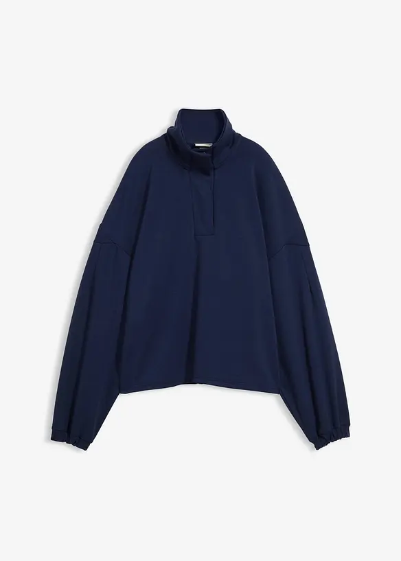 Oversizesweatshirt i stabil trik&aring;, bonprix