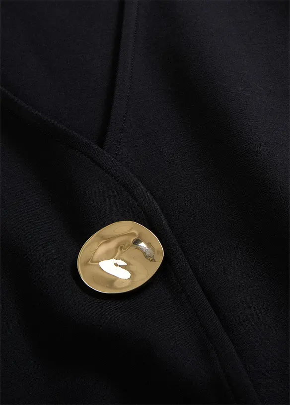 Bekväm Punto di Roma-väst med dekorativ knapp, bonprix