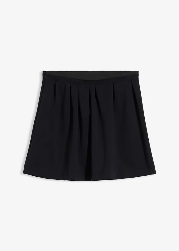 Kjol med gubbveck i lätt glänsande viskosmix, bonprix