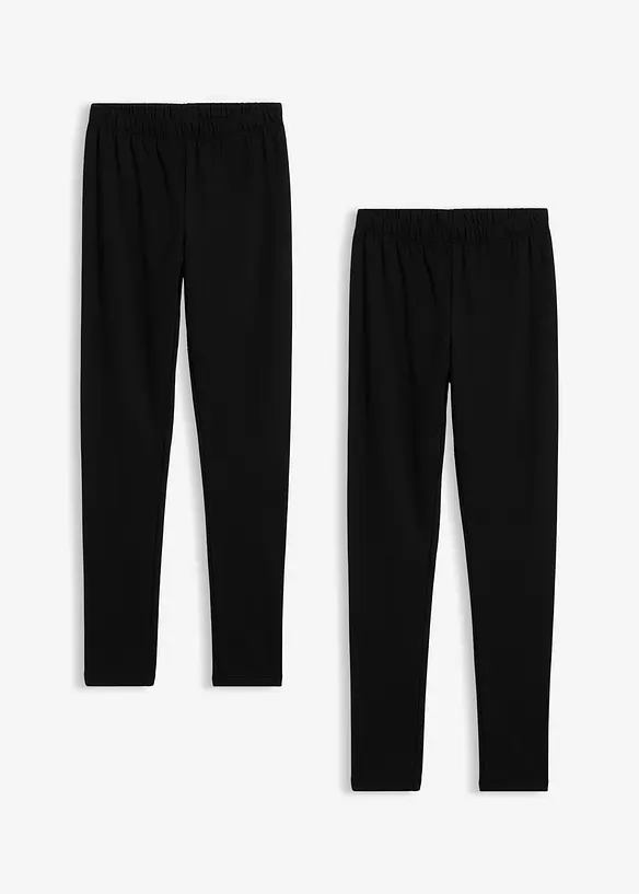 Termoleggings i elastisk bomullsmix (3-pack), bonprix