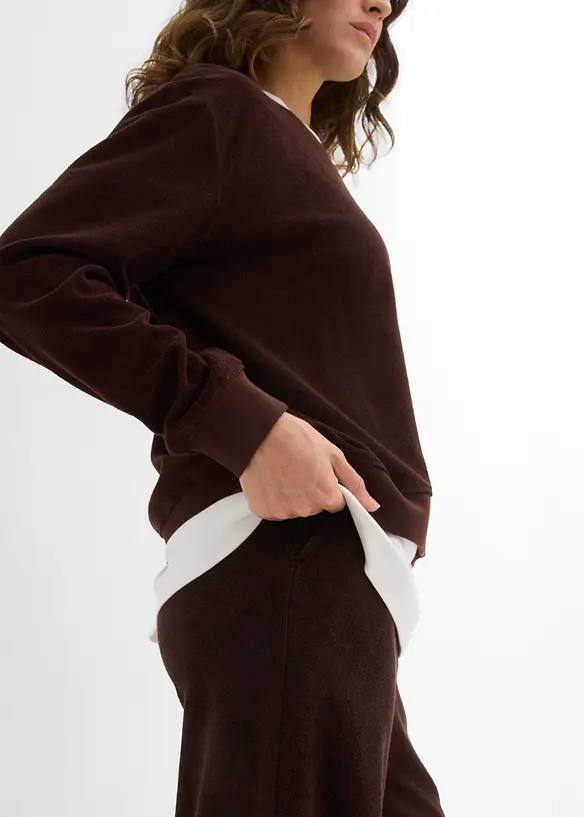 Sweatshirt av mjuk frotté, bonprix