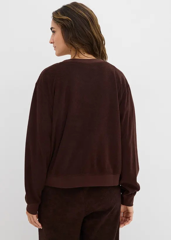 Sweatshirt av mjuk frotté, bonprix