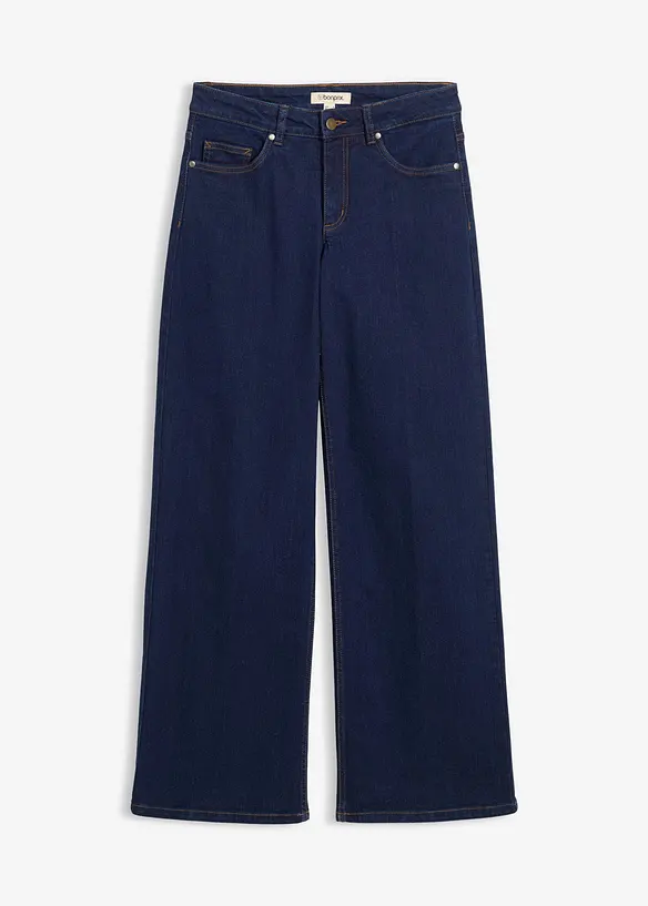 Jeans i Straight modell med ekologisk bomull och Mid Waist, bonprix