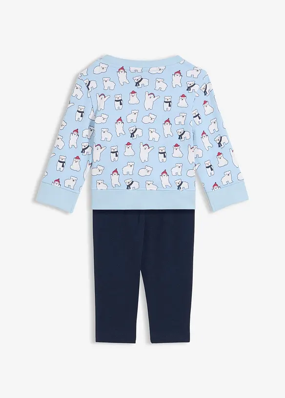 Sweatshirt och leggings av ekologisk bomull (2 delar), bonprix