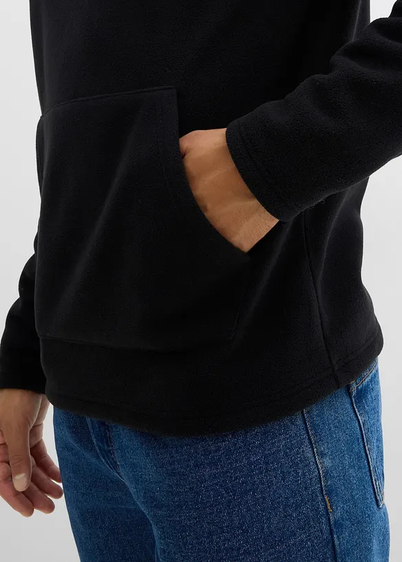 Mjuk fleecetröja med huva, bonprix