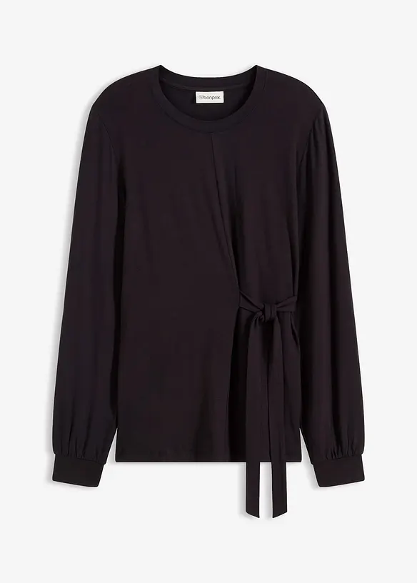 Långärmad topp av mjuk viskosmix, bonprix