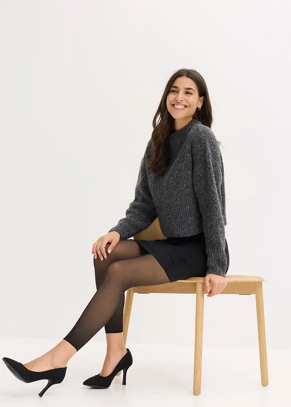 Värmande leggings med beige insida, formande magparti och push up-effekt (50 den), bonprix