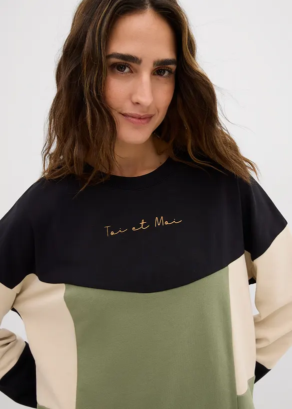 Trikåklänning i bomull, bonprix