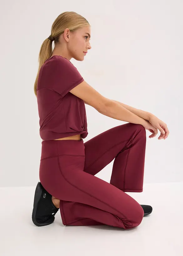 Värmande sportbyxa i mjukt material, raka ben, bonprix