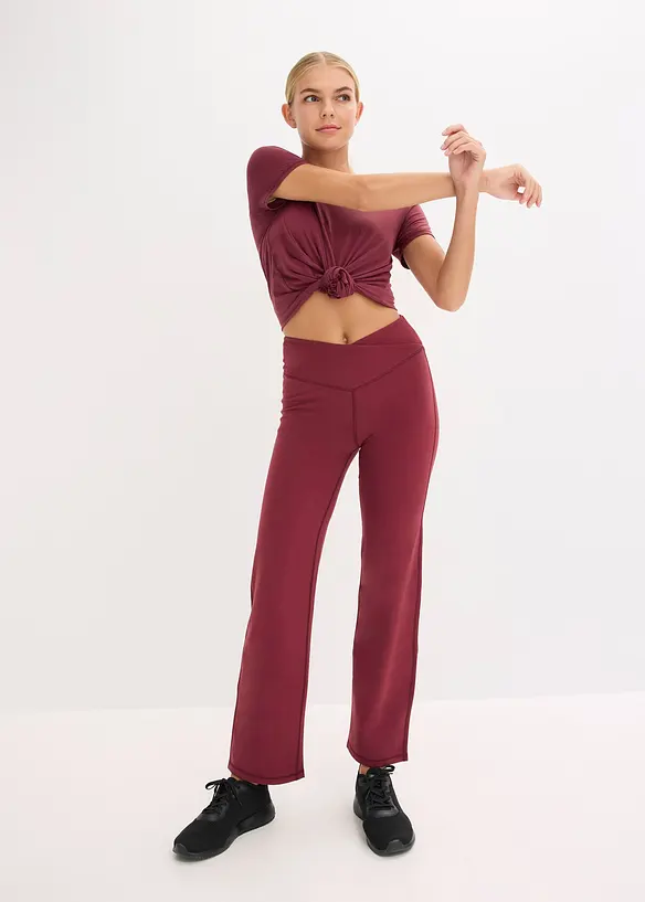 Värmande sportbyxa i mjukt material, raka ben, bonprix