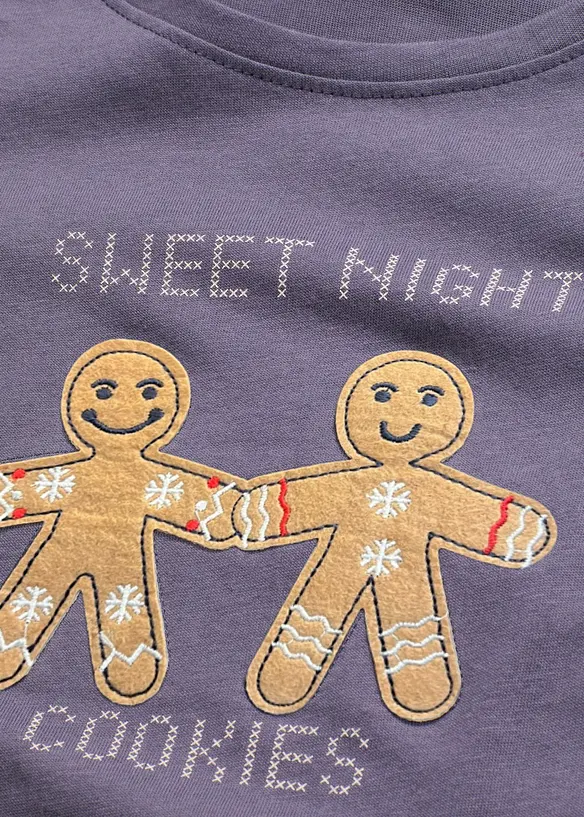 Pyjamas med flanellbyxa, bonprix