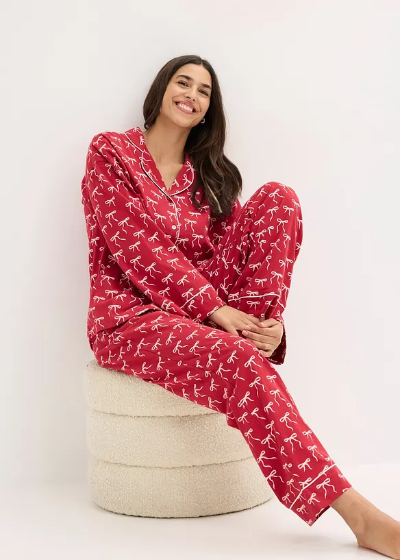 Pyjamas av ren bomull, bonprix